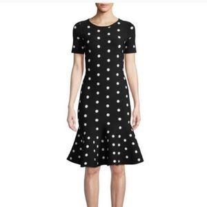 Milly Black & White Polka Dot Mermaid Dress